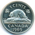 Канада, 5 центов 1969 год (Prooflike)