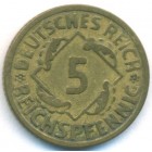 Веймарская республика, 5 рейхспфеннигов 1924 год A