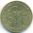Западно-Африканские Штаты, 5 франков 1985 год (UNC)