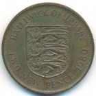 Джерси, 2 новых пенса 1980 год