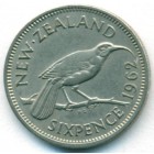 Новая Зеландия, 6 пенсов 1962 год
