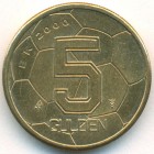 Нидерланды, 5 гульденов 2000 год (AU)
