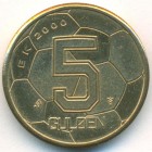 Нидерланды, 5 гульденов 2000 год (AU)
