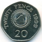 Гернси, 20 пенсов 1999 год (UNC)