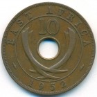 Британская Восточная Африка, 10 центов 1952 год