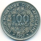 Западно-Африканские Штаты, 100 франков 1967 год