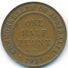 Австралия, 1/2 пенни 1933 год