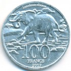 Катанга, 100 франков 2017 год (AU)