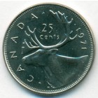 Канада, 25 центов 1971 год (UNC)