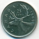 Канада, 25 центов 1969 год (UNC)