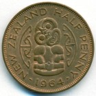 Новая Зеландия, 1/2 пенни 1964 год (UNC)