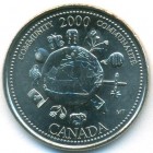 Канада, 25 центов 2000 год (UNC)