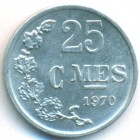 Люксембург, 25 сантимов 1970 год (UNC)