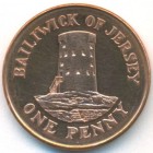 Джерси, 1 пенни 2008 год (UNC)