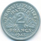 Франция, 2 франка 1943 год