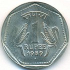 Индия, 1 рупия 1989 год (В) (UNC)