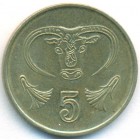 Кипр, 5 центов 1998 год (UNC)