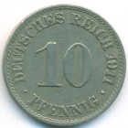 Германия, 10 пфеннигов 1911 год A