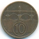 Чехословакия, 10 геллеров 1937 год