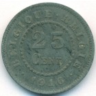 Бельгия, 25 сантимов 1916 год