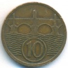 Чехословакия, 10 геллеров 1925 год