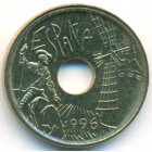 Испания, 25 песет 1996 год (UNC)
