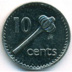 Фиджи, 10 центов 1992 год (UNC)