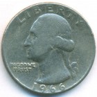 США, 25 центов 1966 год