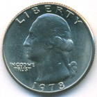 США, 25 центов 1978 год (UNC)