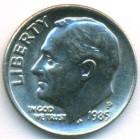 США, 10 центов 1985 год P (UNC)