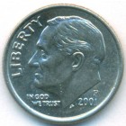 США, 10 центов 2001 год P (AU)