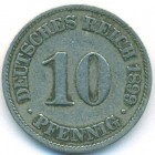 Германия, 10 пфеннигов 1899 год A