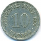 Германия, 10 пфеннигов 1899 год A