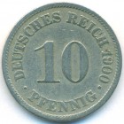 Германия, 10 пфеннигов 1900 год A