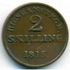Дания, 2 скиллинга 1815 год