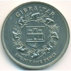 Гибралтар, 25 пенсов 1977 год (UNC)