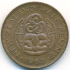 Новая Зеландия, 1/2 пенни 1965 год (UNC)