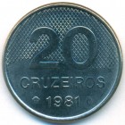 Бразилия, 20 крузейро 1981 год (UNC)