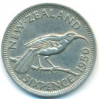 Новая Зеландия, 6 пенсов 1950 год