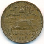 Мексика, 20 сентаво 1968 год