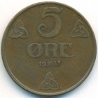 Норвегия, 5 эре 1931 год