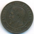 Франция, 2 сантима 1856 год B