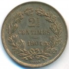 Люксембург, 2-1/2 сантима 1901 год (UNC)