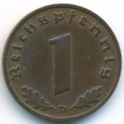 Третий рейх, 1 рейхспфенниг 1937 год D