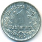 Третий Рейх, 1 рейхсмарка 1934 год F
