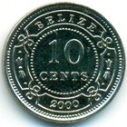 Белиз, 10 центов 2000 год (UNC)