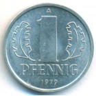 ГДР, 1 пфенниг 1979 год (UNC)