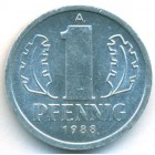 ГДР, 1 пфенниг 1988 год (AU)