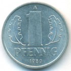 ГДР, 1 пфенниг 1980 год (AU)