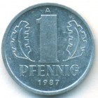 ГДР, 1 пфенниг 1987 год (AU)